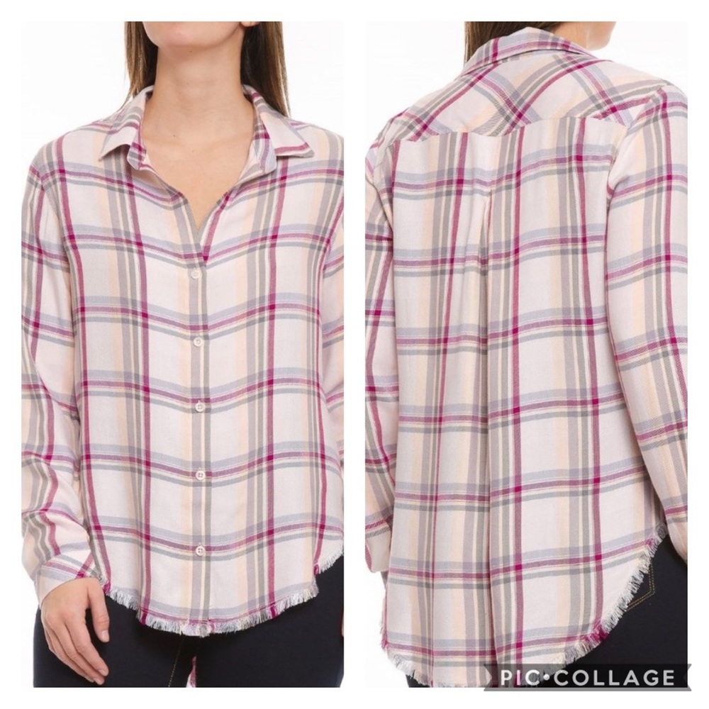 Anthropologie Cloth & Stone Plaid Blouse S,M,L